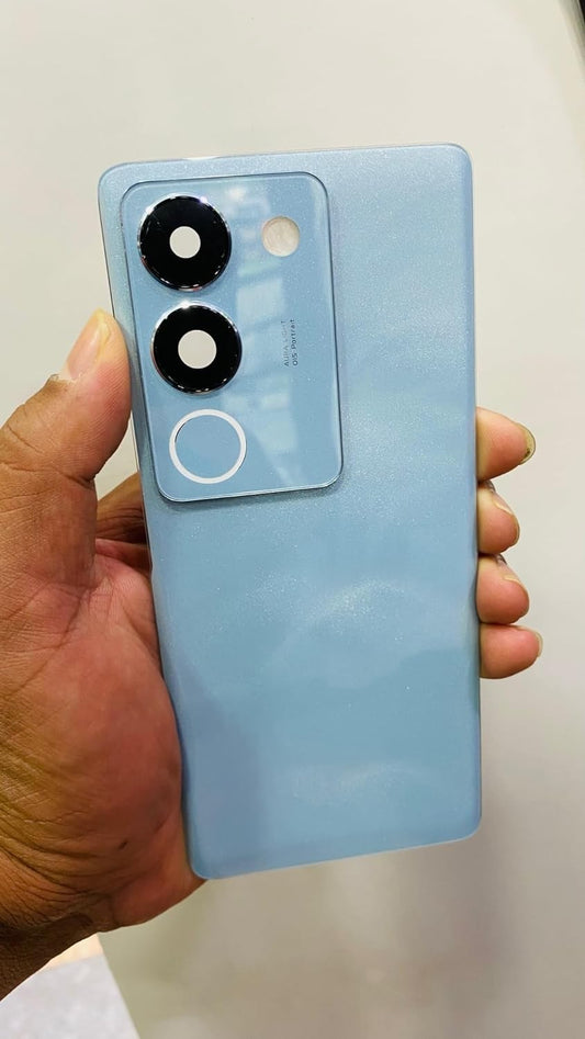 Back Panel Cover (With Camera Lens) For Vivo V29 - Himalayan Blue